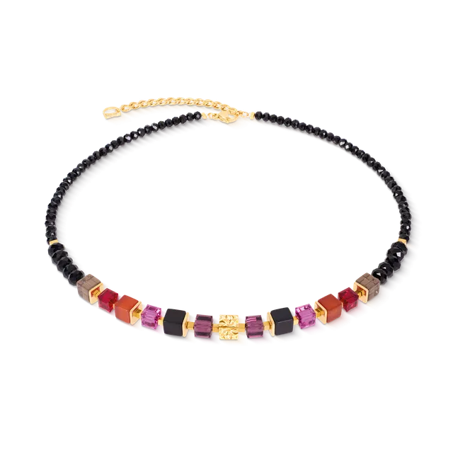 coeur-de-lion-geocube-halskette-cube-mix-precious-berry-gold-42-cm-6-cm image 1