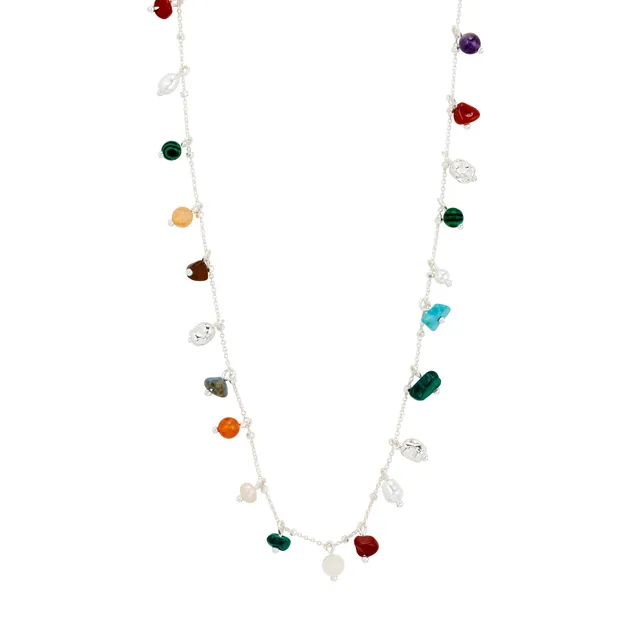 pilgrim-between-halskette-versilbert-mit-edelsteinen-multicolor image 1