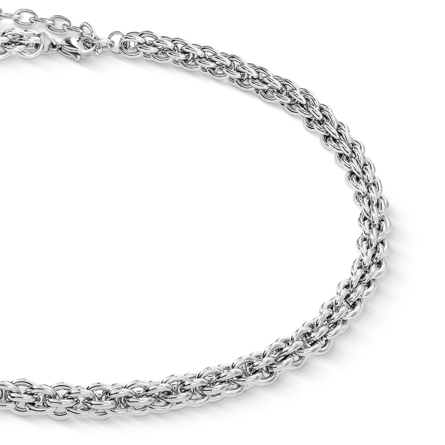 coeur-de-lion-iconic-mesh-chain-classic-halskette-silber-edelstahl image 2
