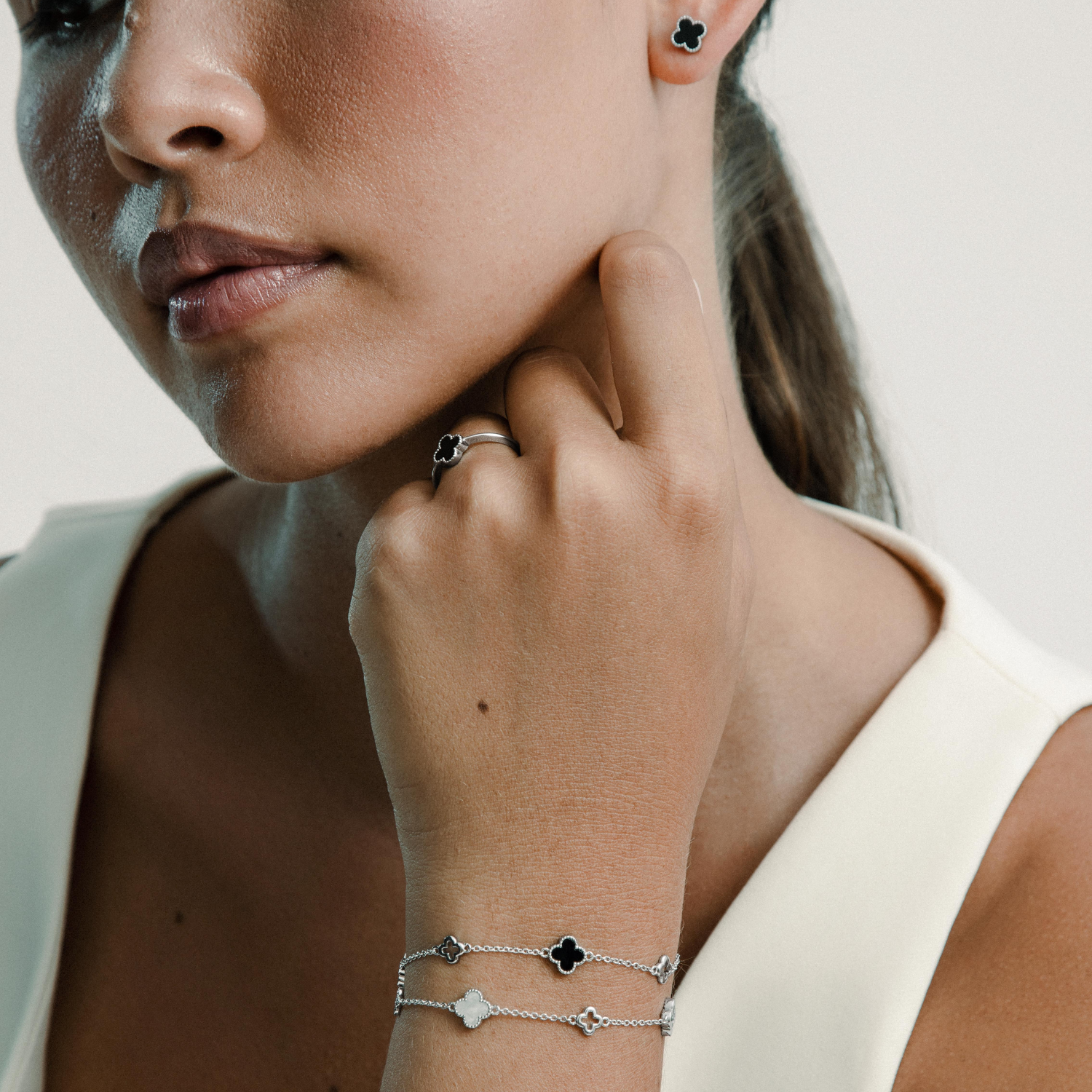 xenox-clover-xs10099-armband-925-sterlingsilber-rhodiniert-mit-perlmutt image 5
