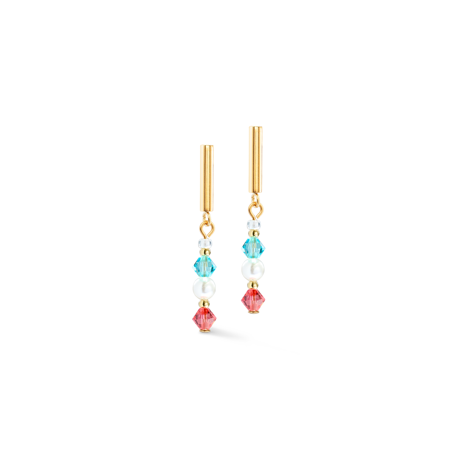 coeur-de-lion-princess-pearls-ohrringe-gold-rainbow image 1