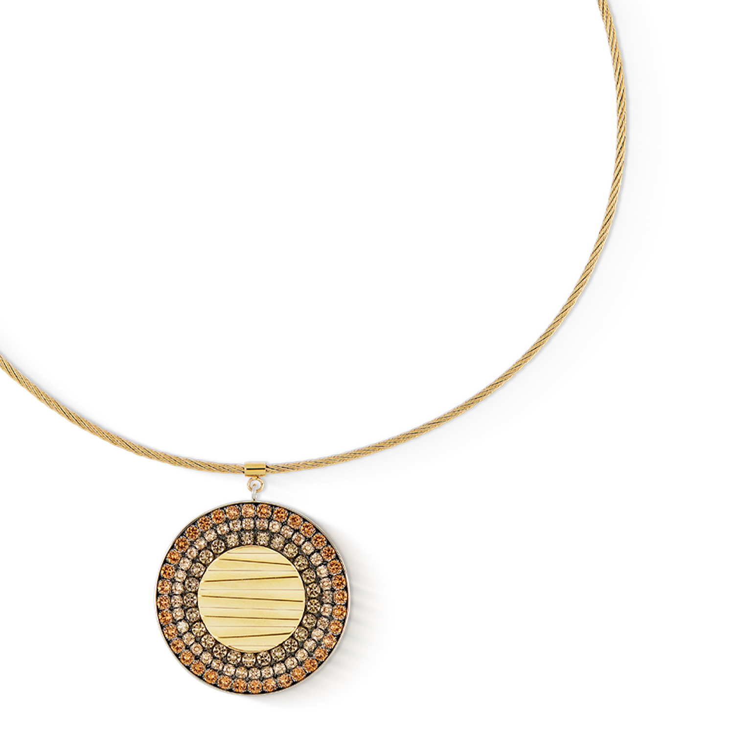 coeur-de-lion-halskette-amulett-glam-waves-gold-beige image 2