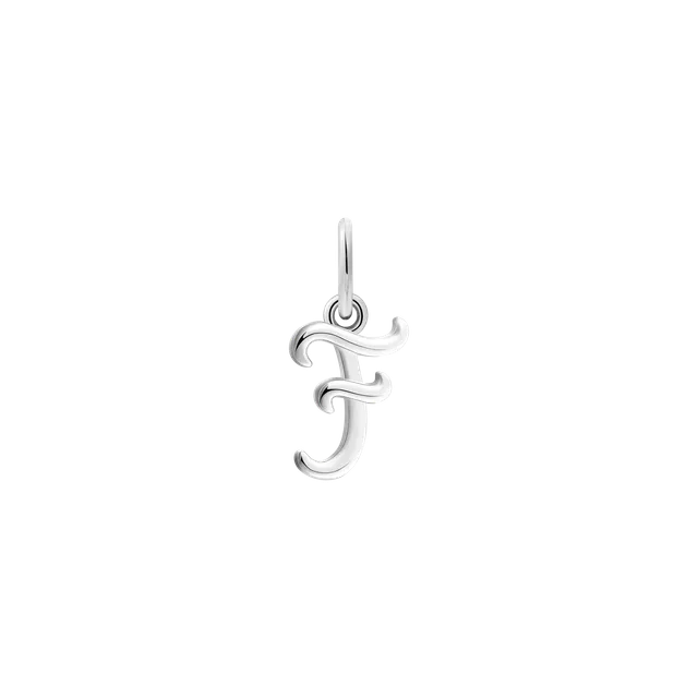 xenox-f-letter-italic-charm-buchstabe-f-925-sterlingsilber-rhodiniert image 1