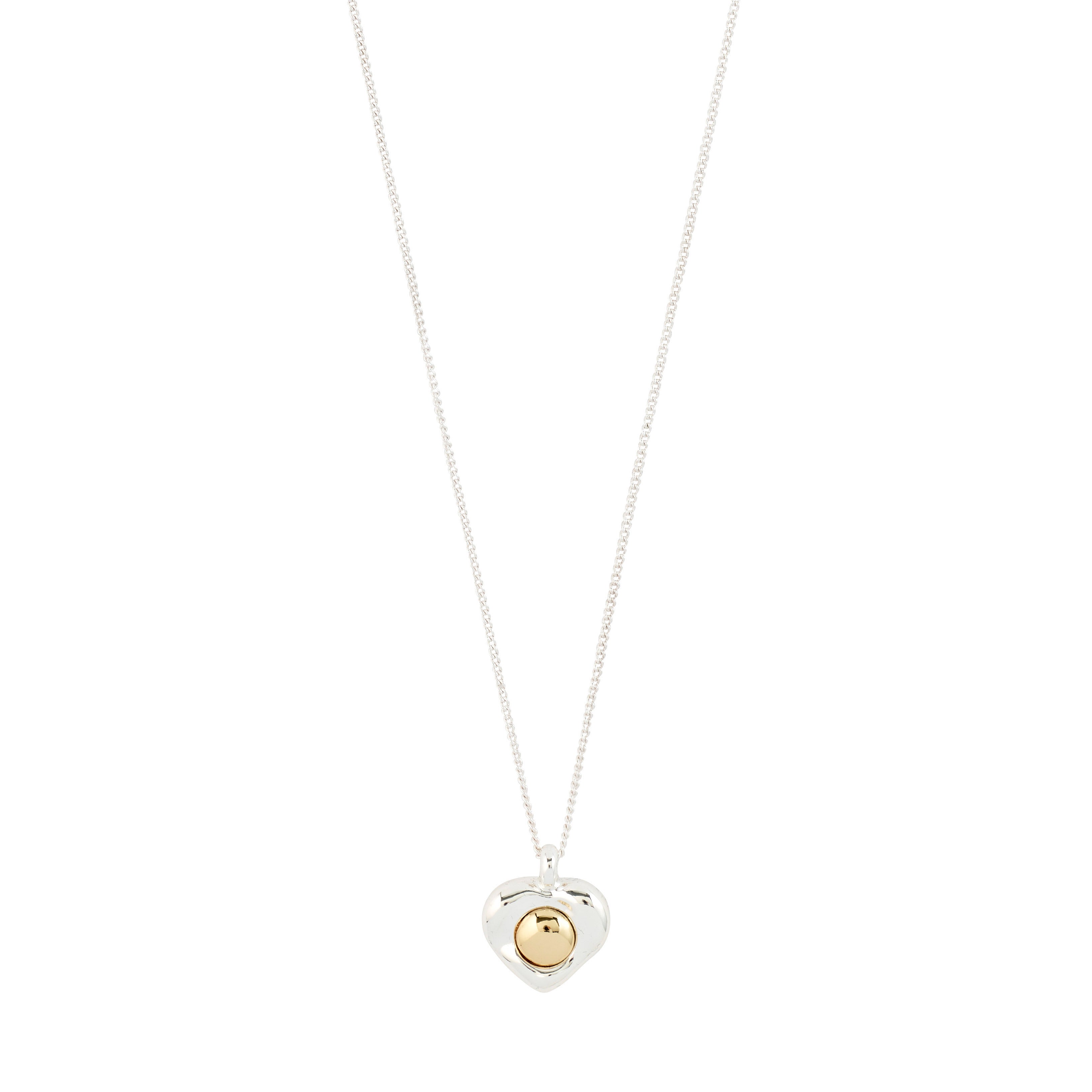 pilgrim-nova-herz-halskette-silber-plated-mit-gold-herz image 1
