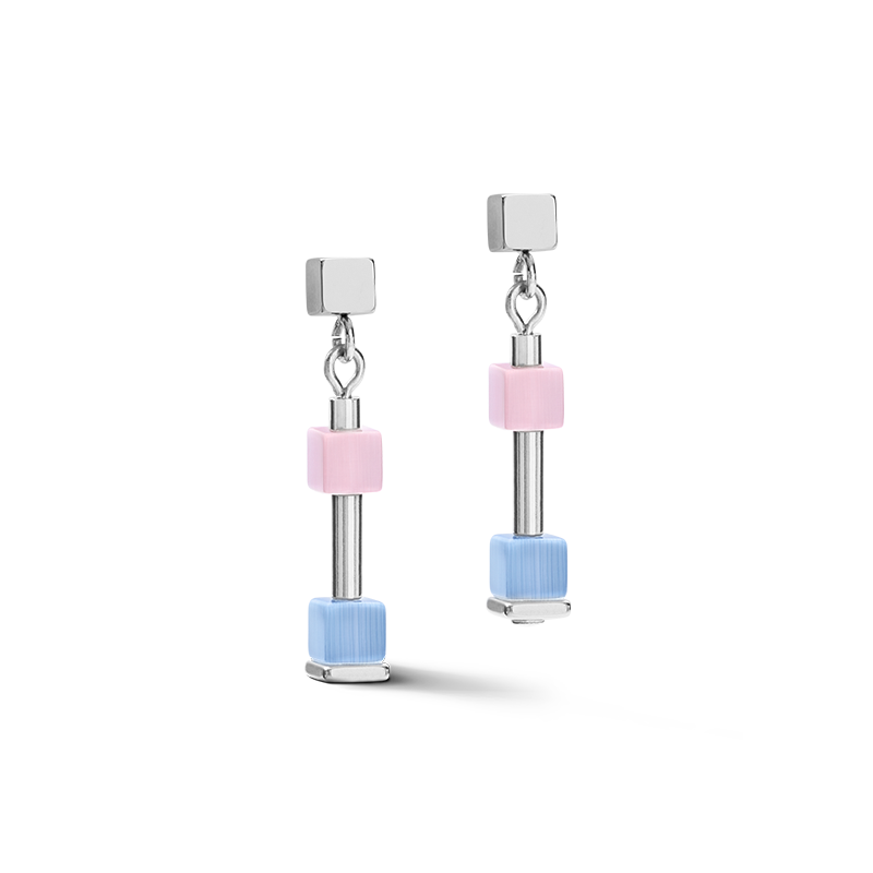 coeur-de-lion-cube-story-delicate-ohrringe-blau-rosa image 2