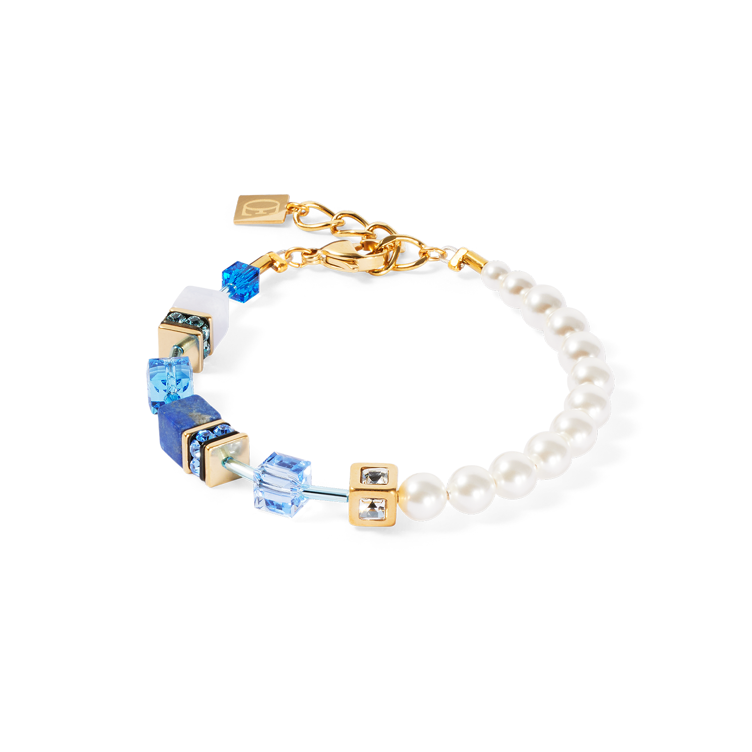 coeur-de-lion-geocube-precious-fusion-pearls-armband-blau image 1