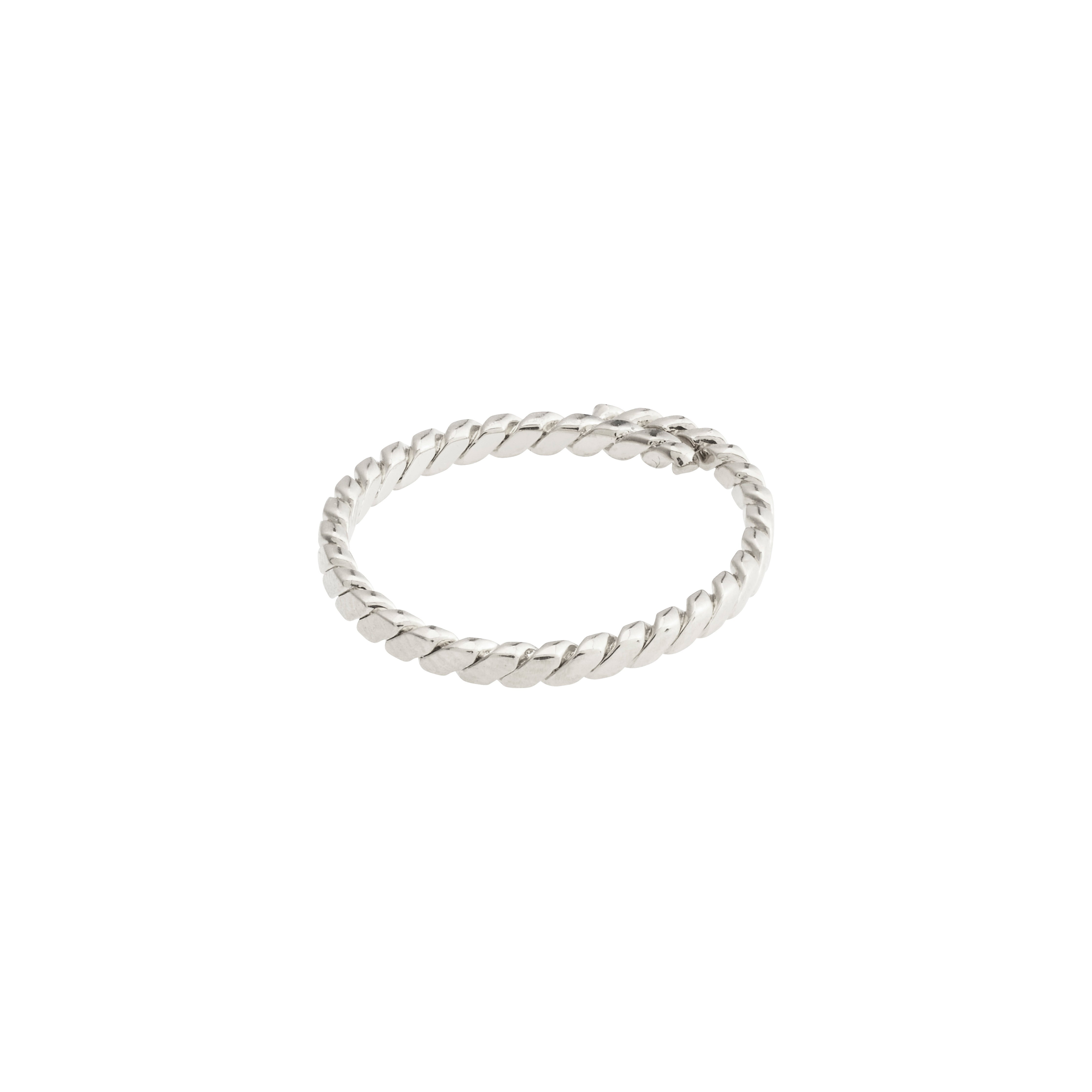 pilgrim-lulu-twisted-stapelring-versilbert image 1