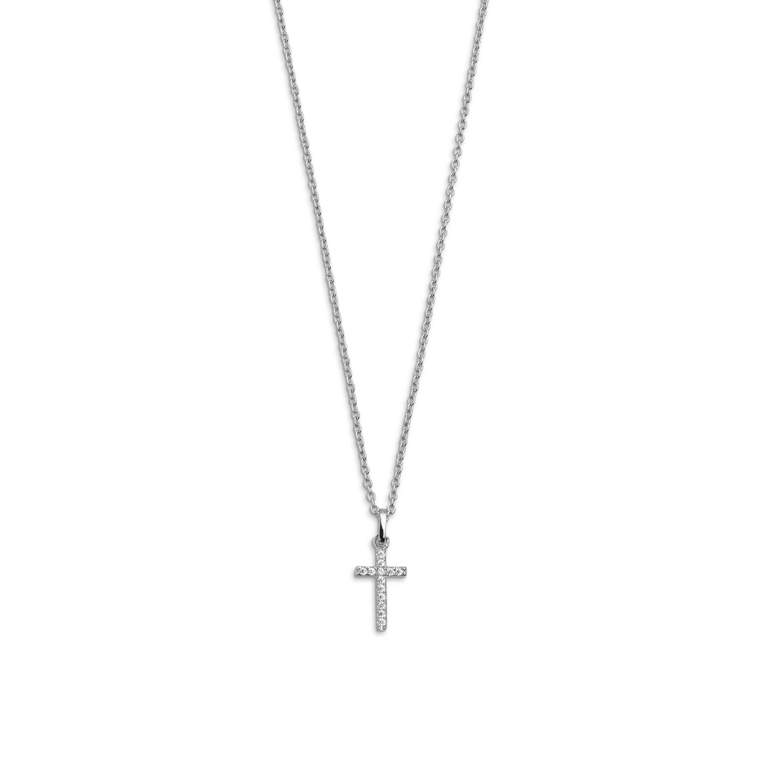 xenox-xs3522k-kreuz-halskette-925-sterlingsilber-rhodiniert-mit-zirkonia image 1
