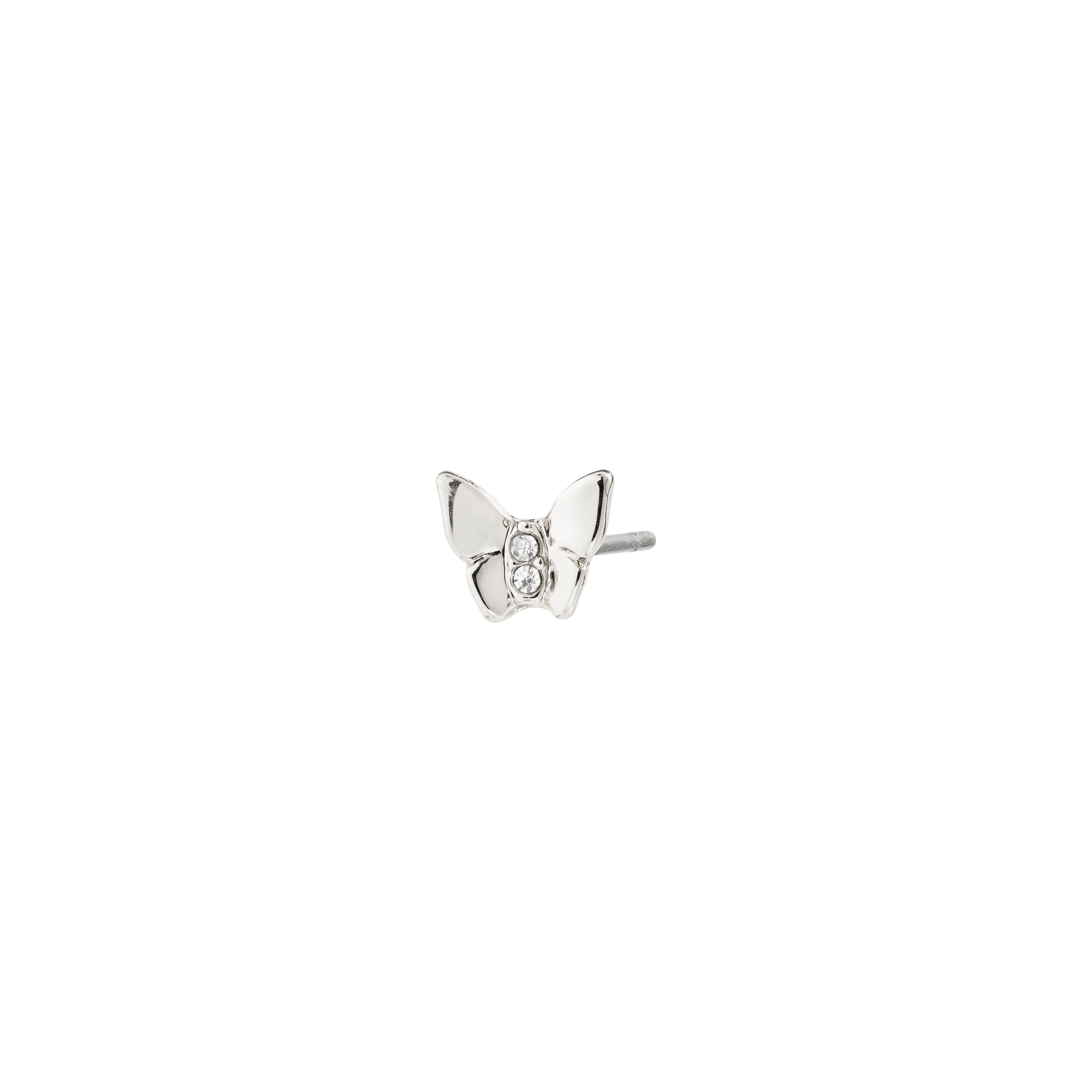 pilgrim-olympia-single-ohrring-schmetterling-versilbert-kristall image 1