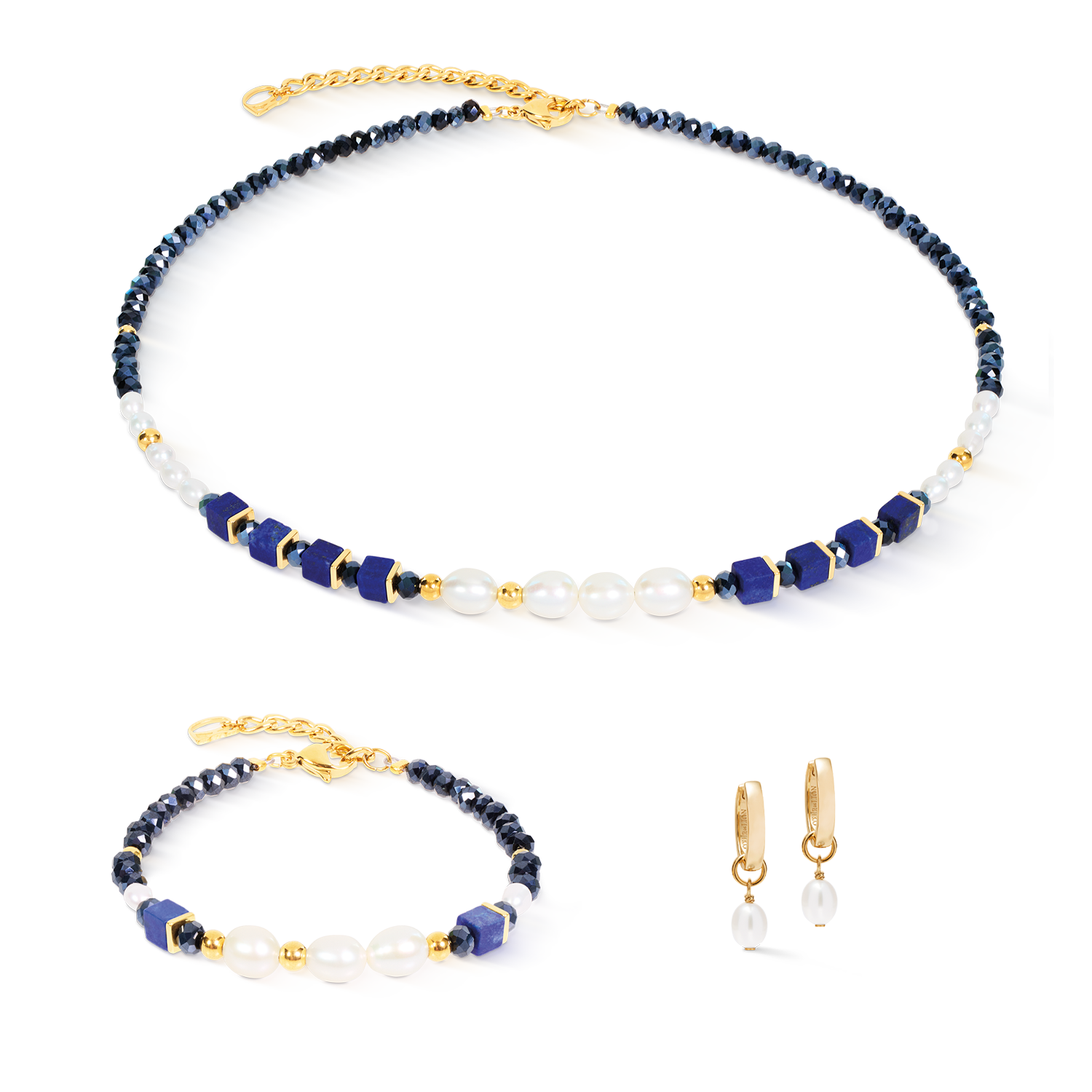 coeur-de-lion-armband-cosmic-pearls-midnight-gold image 3