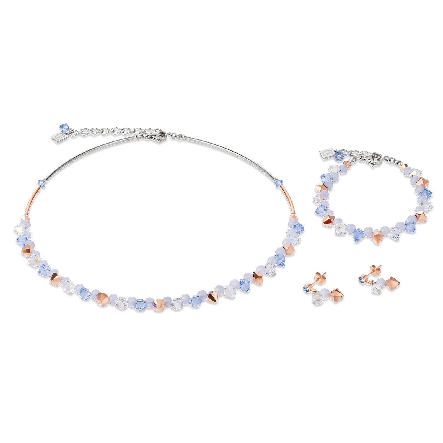 coeur-de-lion-halskette-swarovski-kristalle-chalzedon-hellblau-39-43-cm image 3