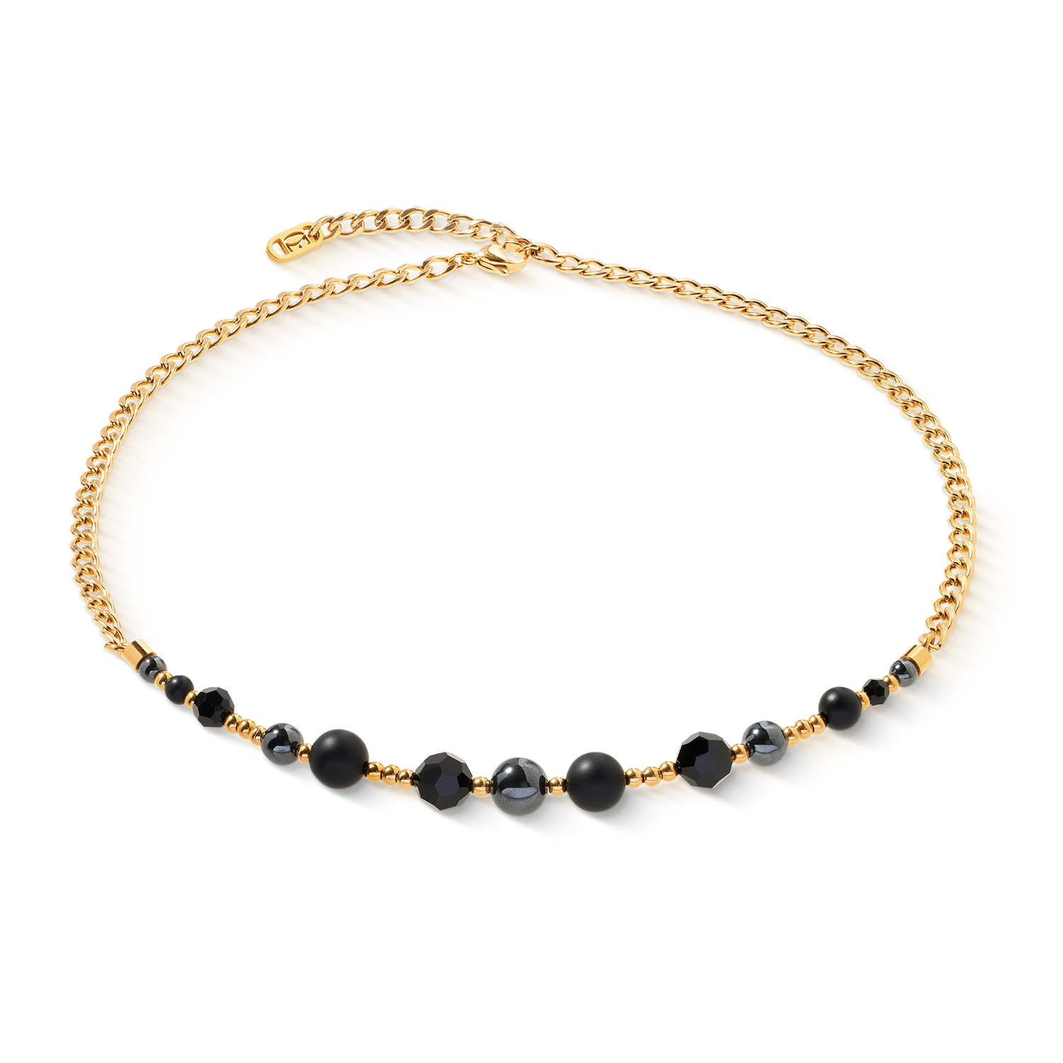 coeur-de-lion-pure-spheres-halskette-gold-schwarz image 1