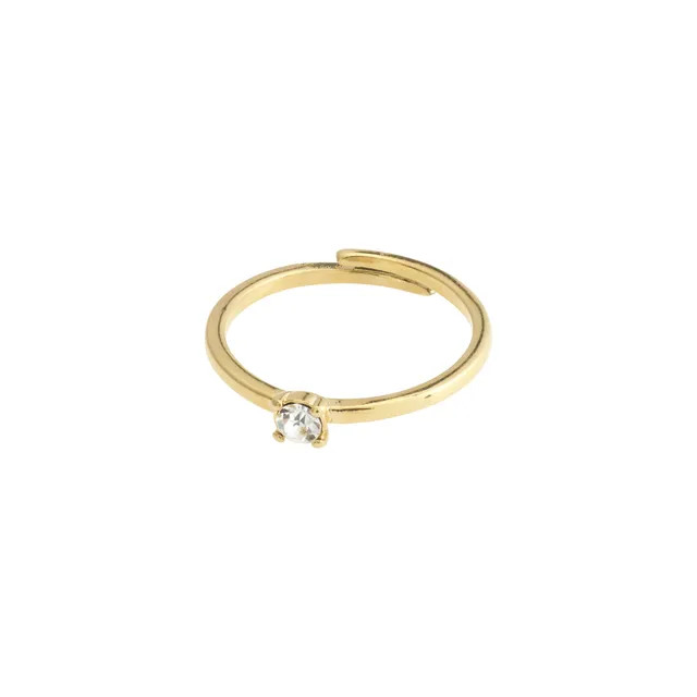 pilgrim-lulu-kristall-stapelring-goldplattiert image 1