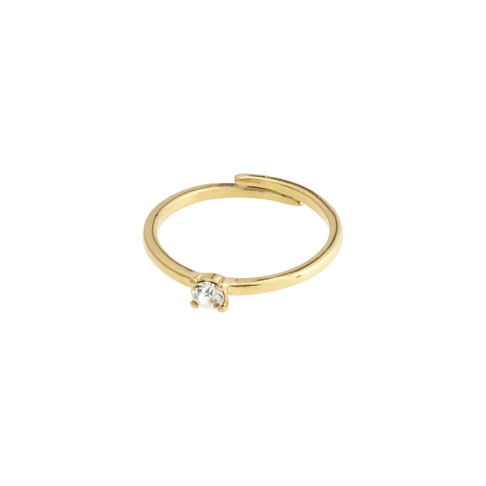 pilgrim-lulu-kristall-stapelring-goldplattiert image 1