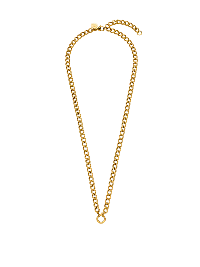 purelei-structure-charm-kette-edelstahl-charm-kette-mit-charm-ring-verstellbar image 1