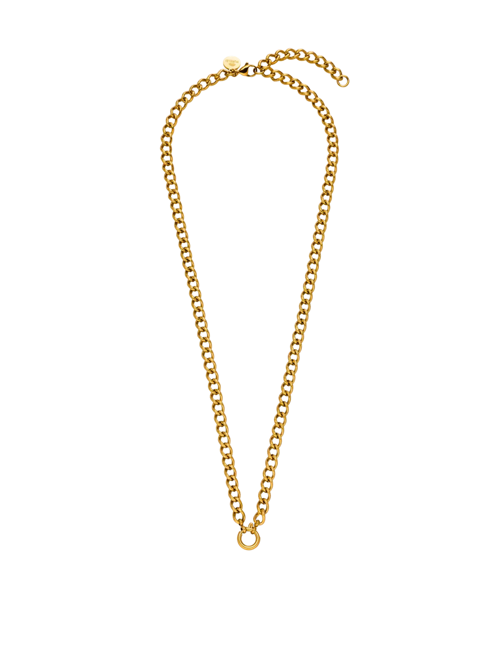 purelei-structure-charm-kette-edelstahl-charm-kette-mit-charm-ring-verstellbar image 1