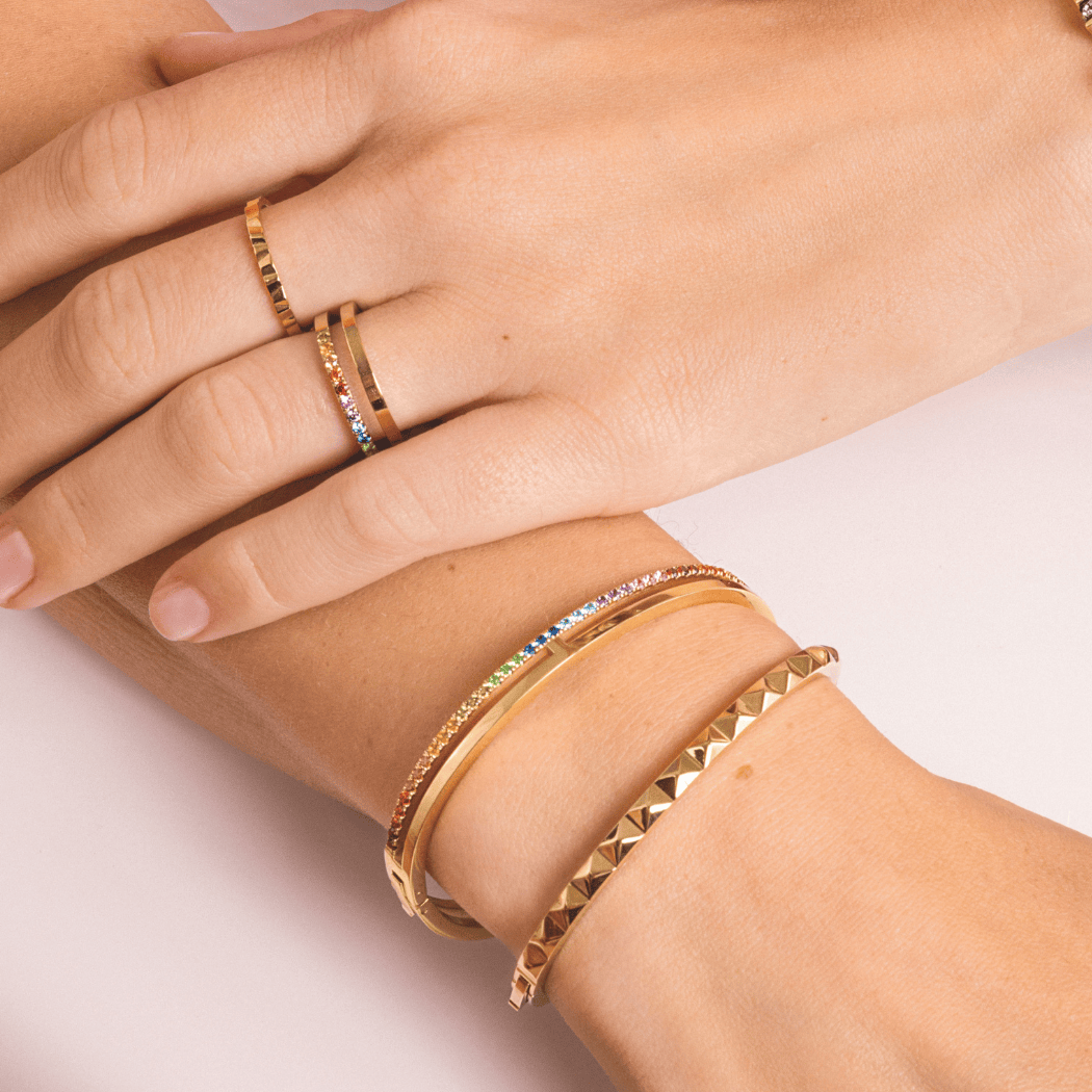 coeur-de-lion-eternal-unity-creolen-1-7-cm-gold-rainbow image 3