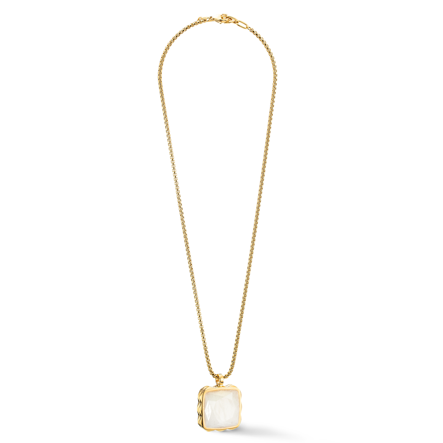 coeur-de-lion-halskette-amulett-spikes-square-jade-gold-wei image 1