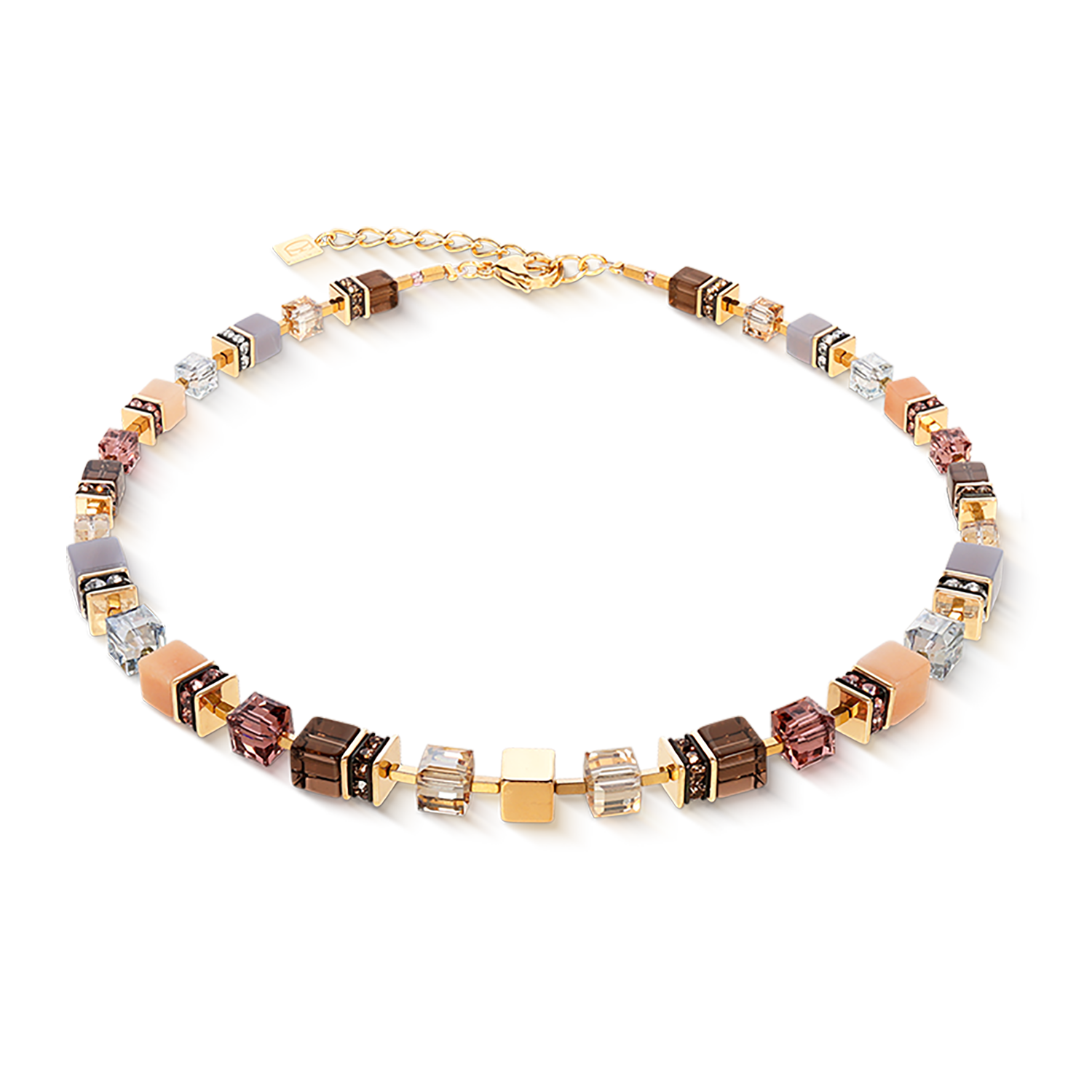 coeur-de-lion-geocube-precious-statement-halskette-golden-blush image 1