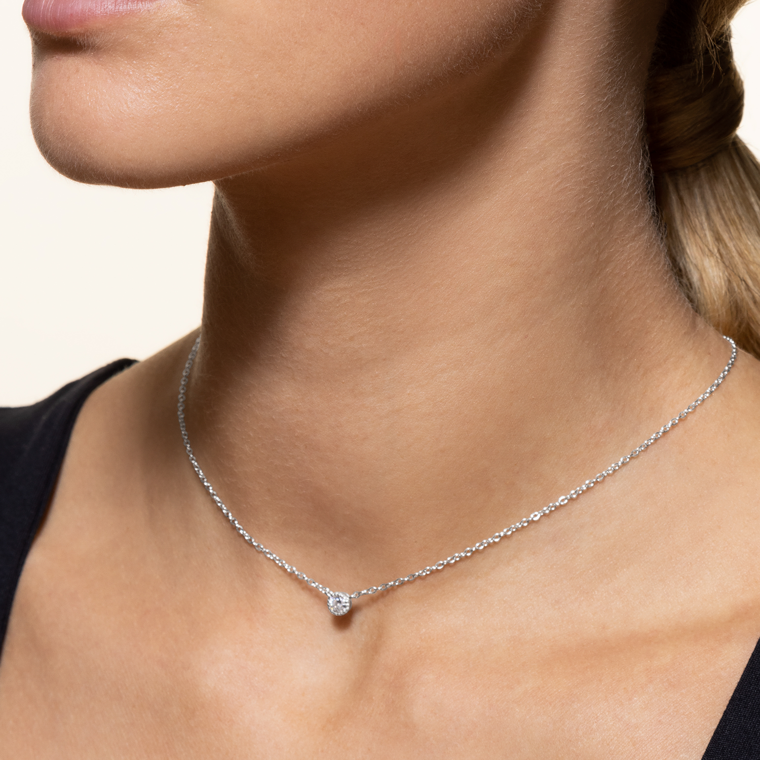 xenox-pure-essentials-halskette-925-sterlingsilber-rhodiniert-zirkonia-solit-r image 3
