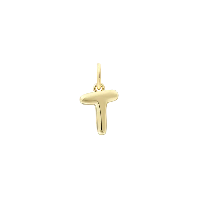 xenox-t-letter-bold-charm-925-sterlingsilber-18k-vergoldet-buchstabe-t image 1