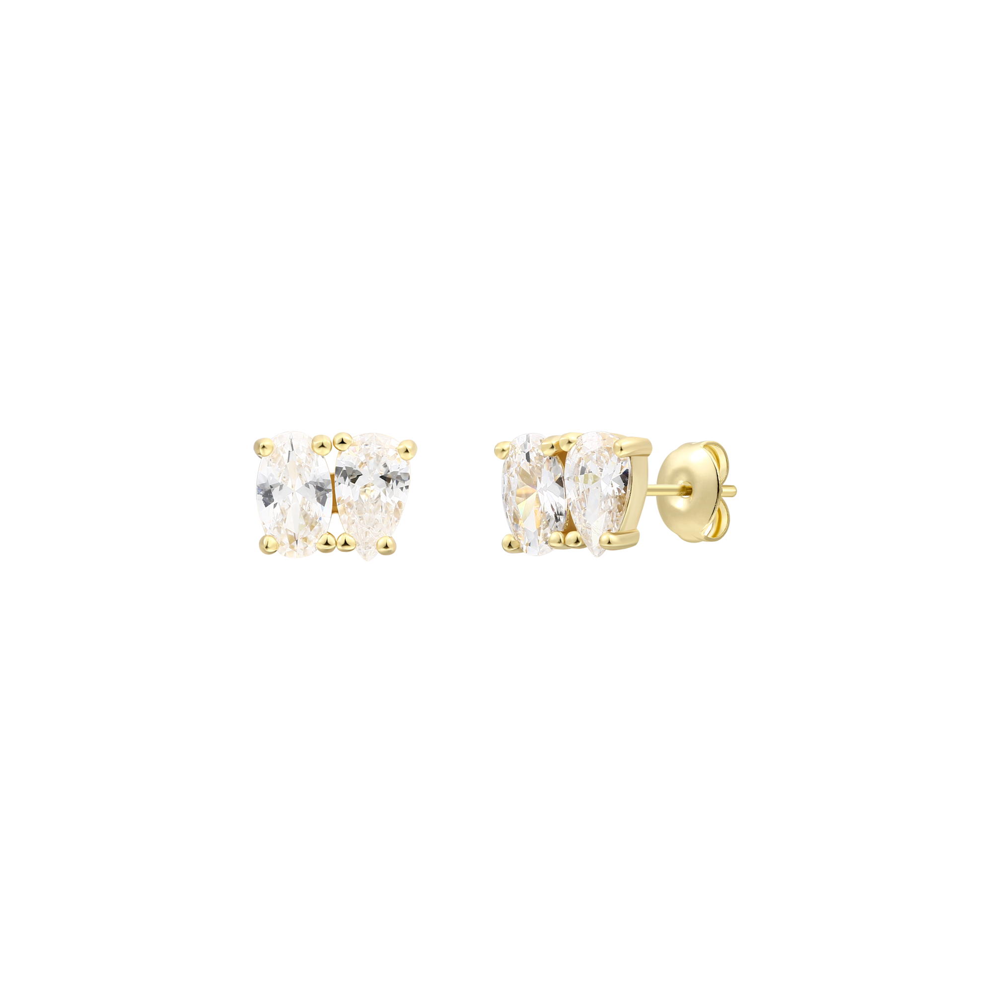 xenox-radiant-duo-ohrstecker-925-sterlingsilber-rhodiniert-mit-zirkonia-oval-tro image 2