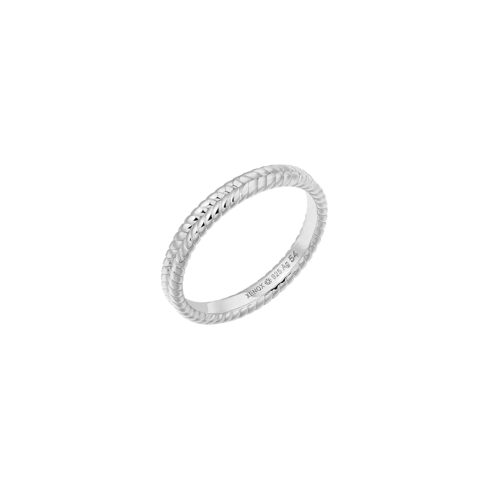 xenox-elle-ring-925-sterlingsilber-rhodiniert-geflochten image 1