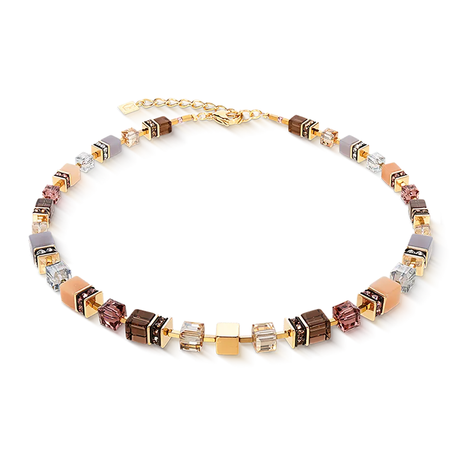 coeur-de-lion-geocube-precious-statement-halskette-golden-blush image 1