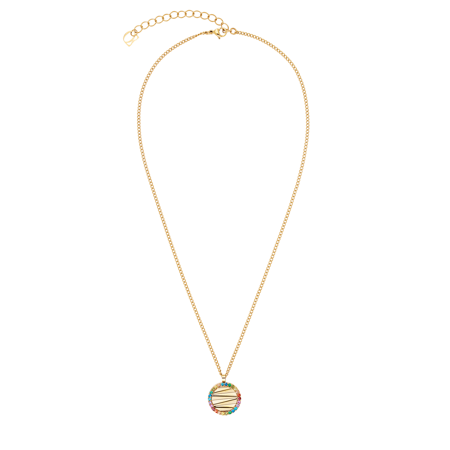 coeur-de-lion-halskette-amulett-mini-waves-gold-rainbow image 1
