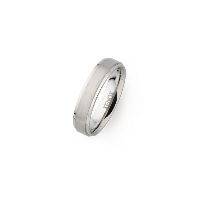 xenox-partnerring-aus-edelstahl-matt-poliert-x2266 image 1