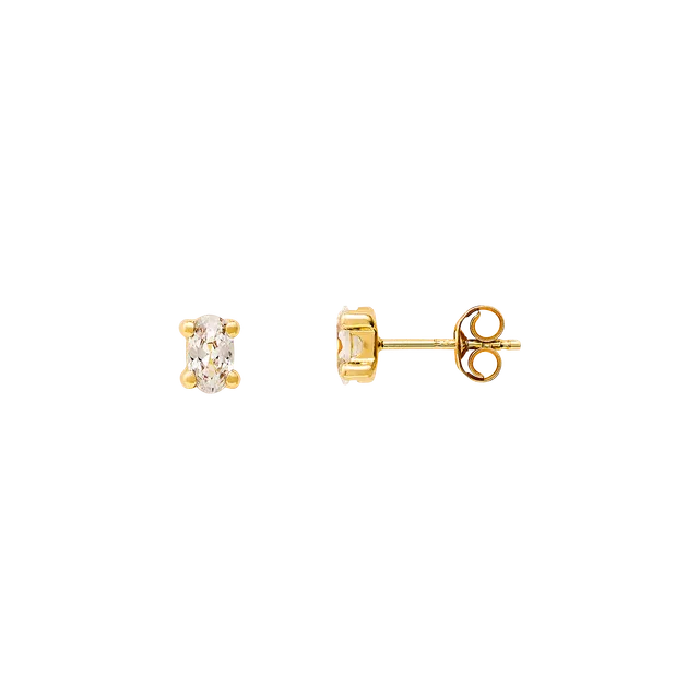 xenox-fine-ohrstecker-585-gelbgold-mit-wei-en-zirkonia-3 image 1