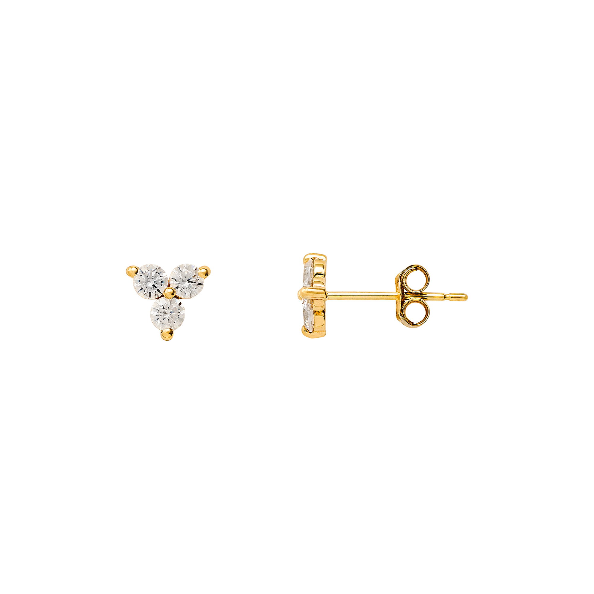 xenox-fine-ohrstecker-585-gelbgold-wei-e-zirkonia-basic image 1