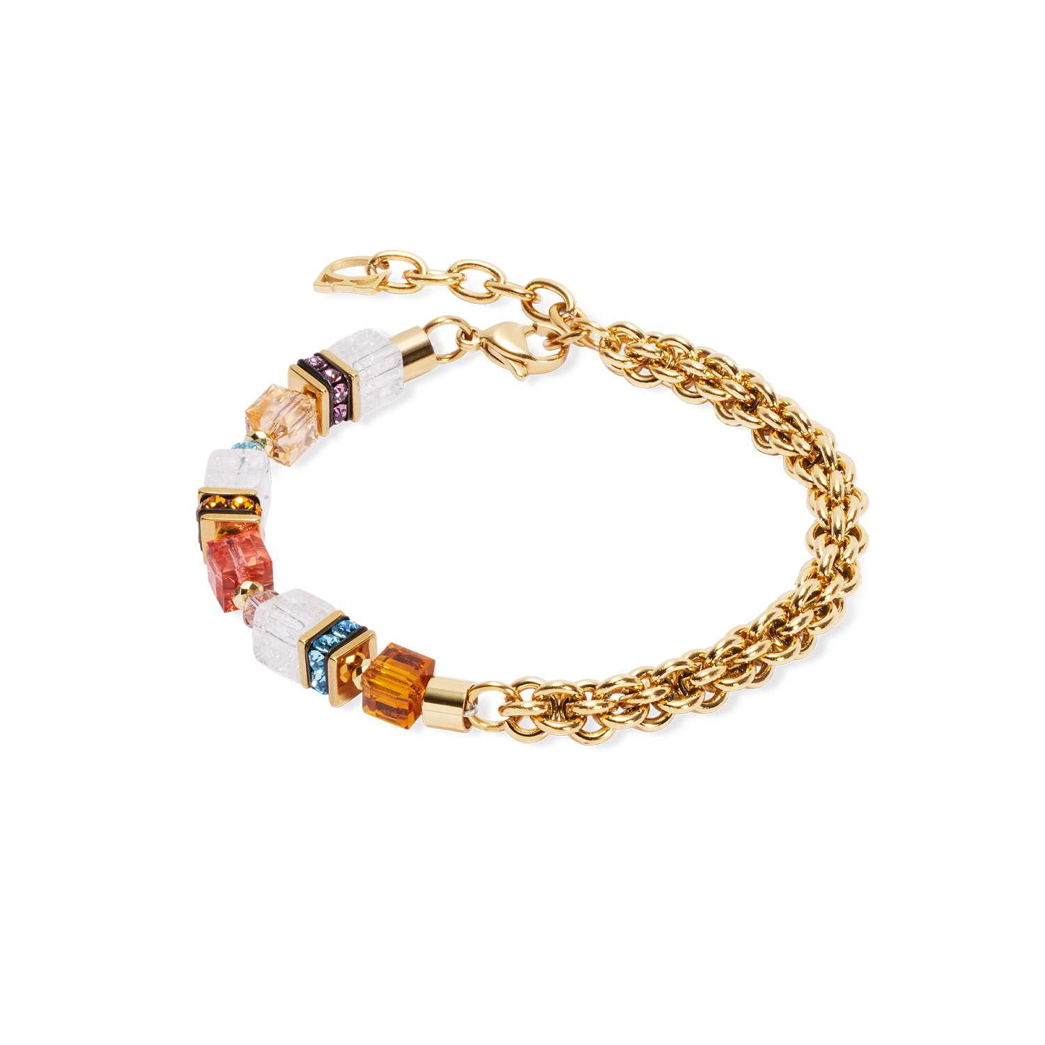 coeur-de-lion-geocube-fusion-summer-armband-gold-sunset-swarovski-kristalle image 1