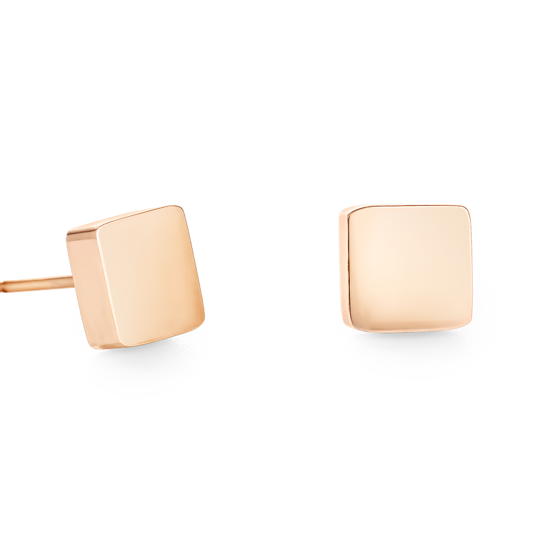 coeur-de-lion-brilliant-square-ohrstecker-quadrat-edelstahl-ros-gold image 2