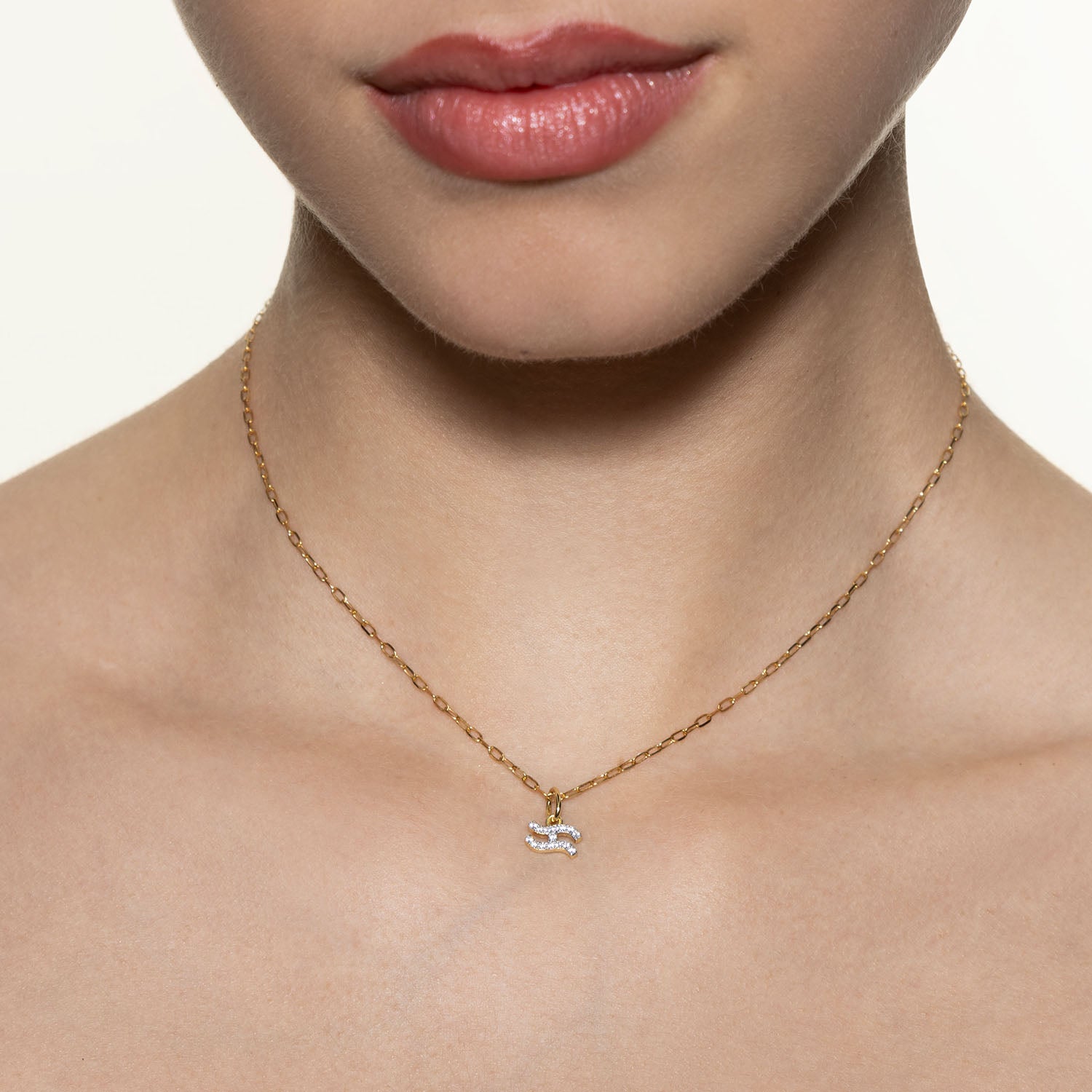 xenox-wassermann-charm-925-sterlingsilber-18k-vergoldung-mit-zirkonia image 3