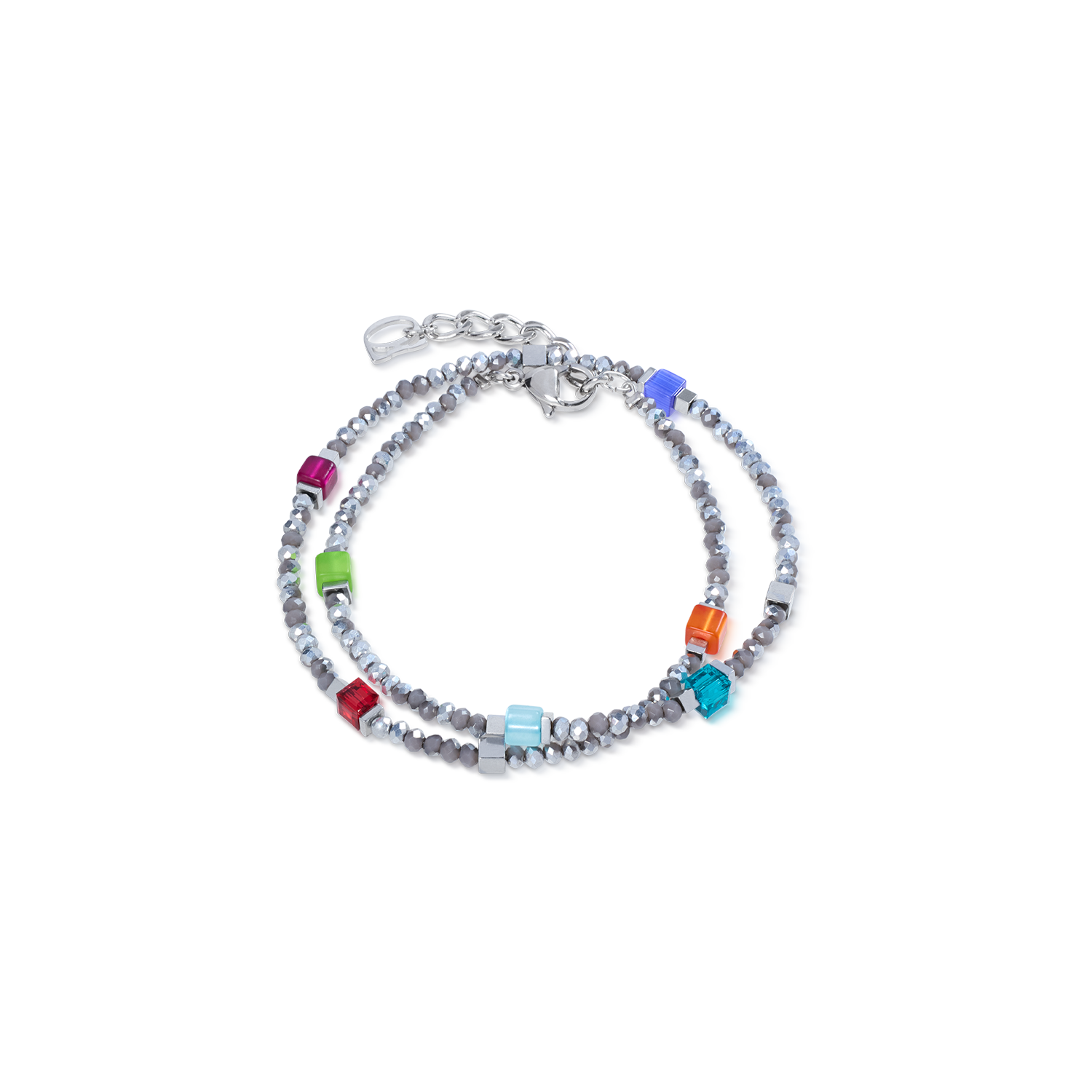 coeur-de-lion-joyful-colours-flex-armband-silber-multicolor image 1