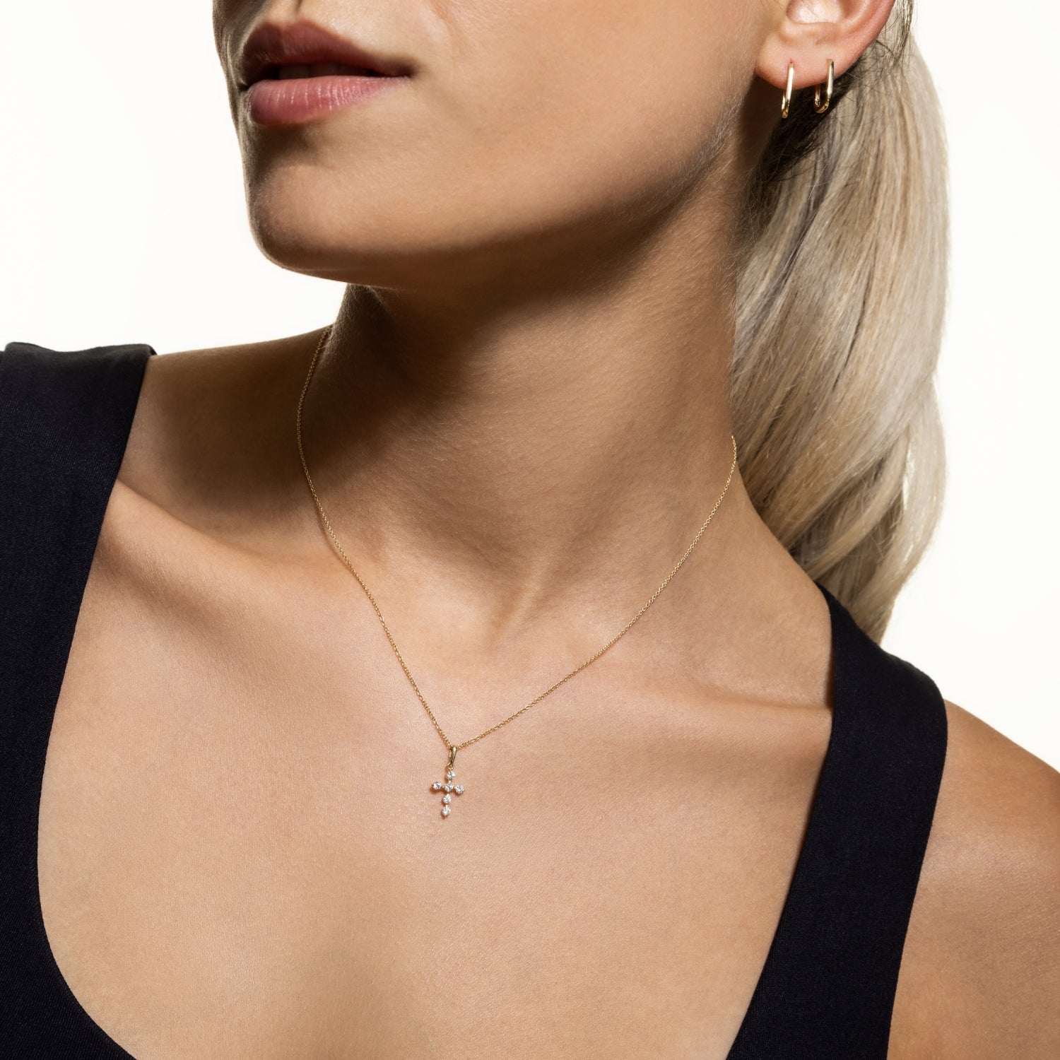 xenox-fine-kreuz-anh-nger-xg14k0206g-585-gelbgold-mit-zirkonia image 3