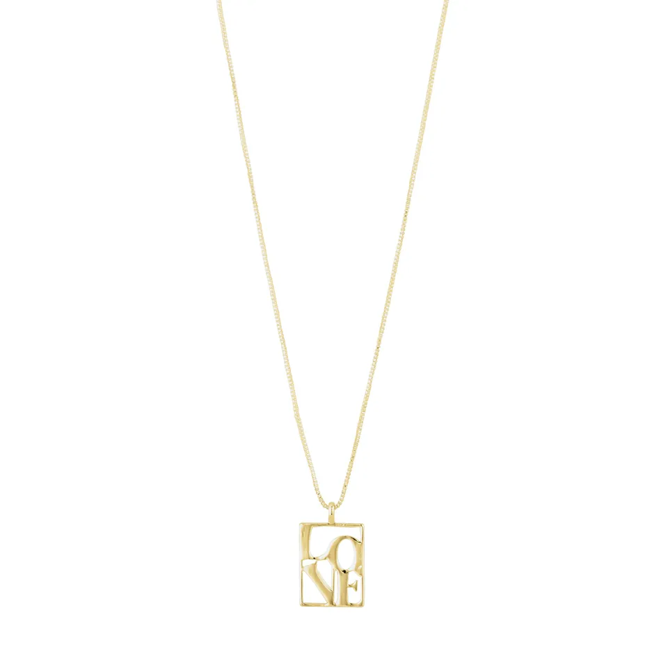 pilgrim-love-tag-halskette-gold-plated-love-anh-nger-eckig image 1