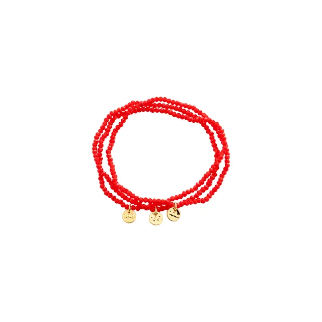 pilgrim-indigo-armband-set-3-in-1-rot-goldplattiert-17-cm image 1