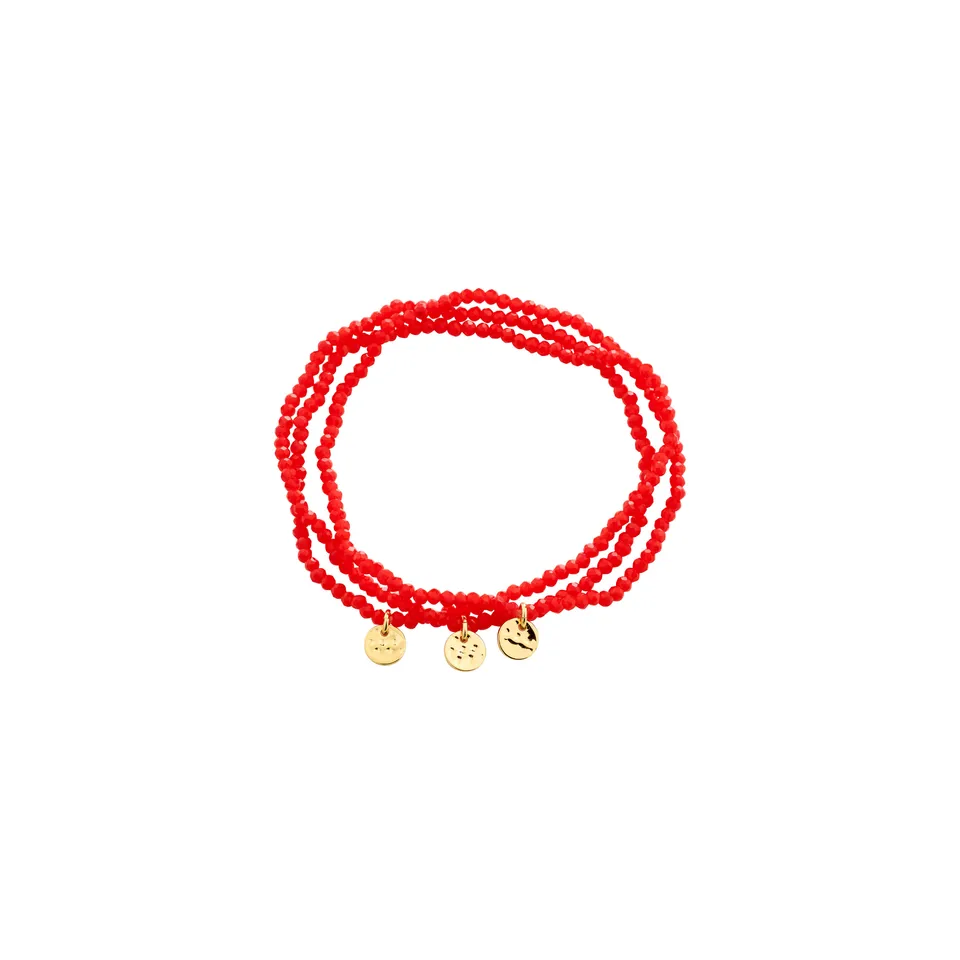 pilgrim-indigo-armband-set-3-in-1-rot-goldplattiert-17-cm image 1