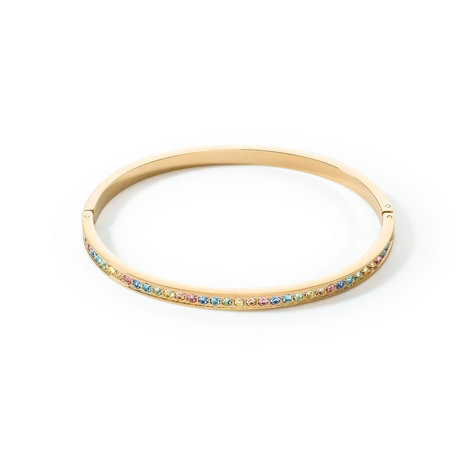 coeur-de-lion-armreif-iconic-slim-gold-multicolor-pastell-17-cm image 1