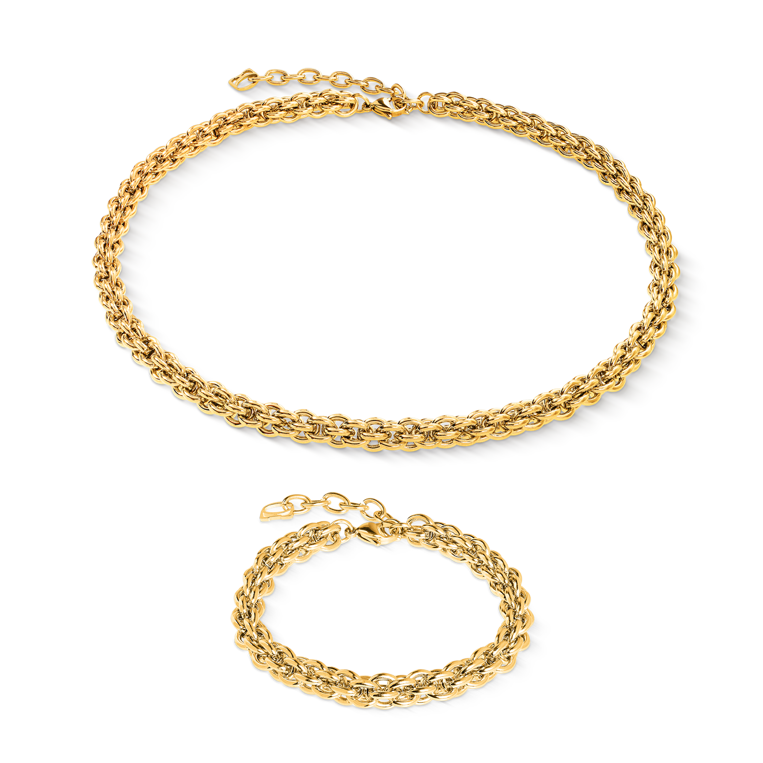 coeur-de-lion-mesh-chain-classic-armband-gold-edelstahl-rund-verlinkt image 3