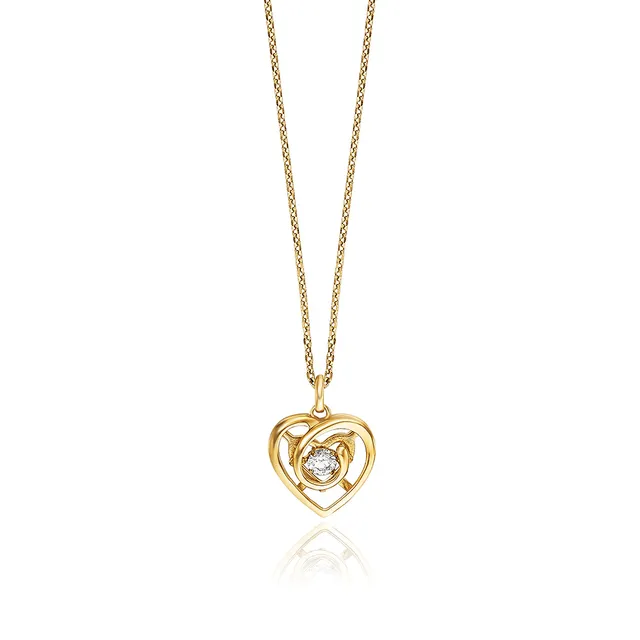 julie-julsen-dancing-stone-kette-herz-vergoldet-mit-zirkonia-42-cm image 1