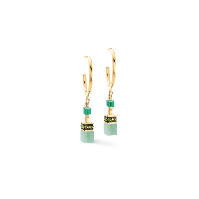 coeur-de-lion-geocube-precious-statement-creolen-emerald-garden-gr-n-gold-6-cm image 1