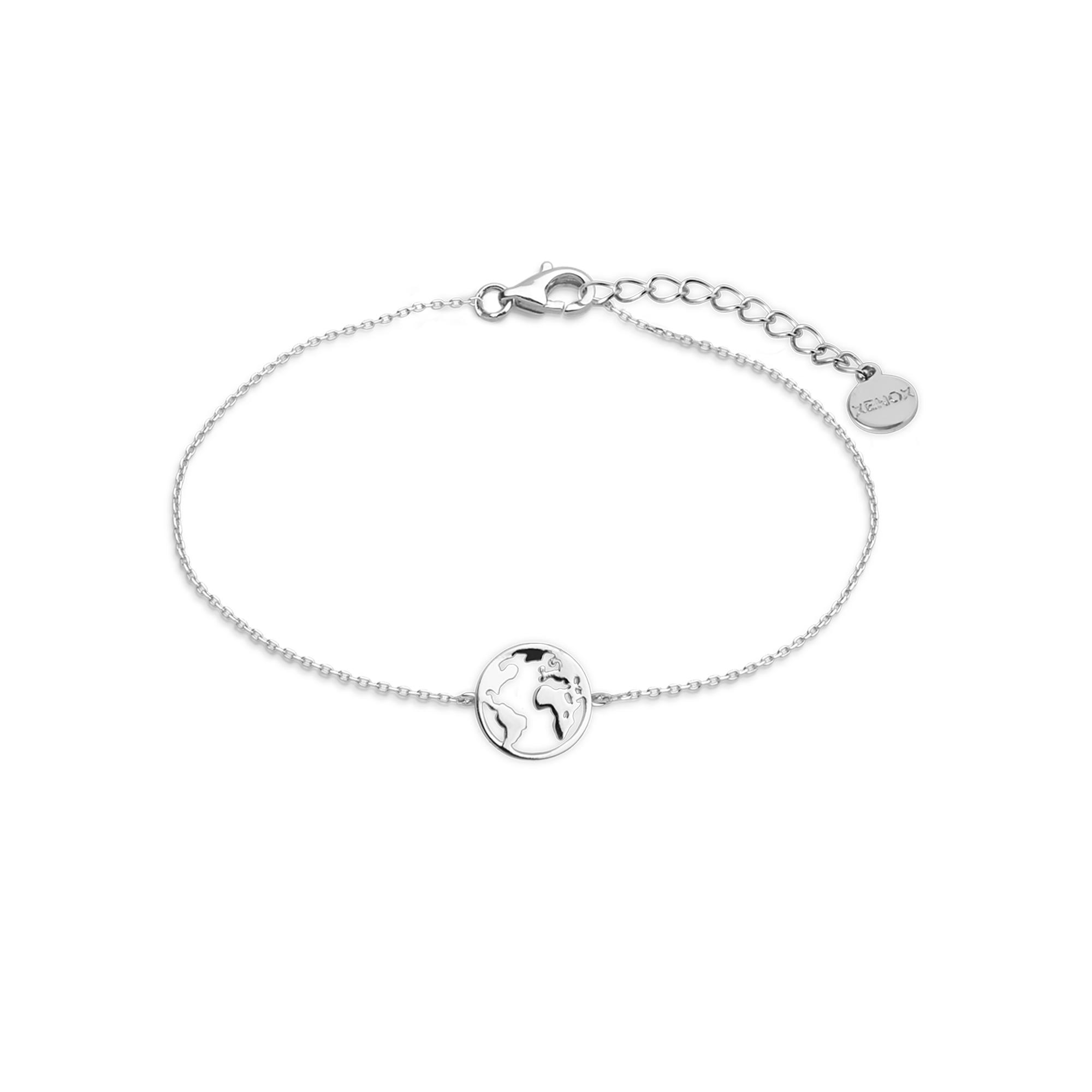 xenox-weltkugel-armband-xs3165-925-sterlingsilber-rhodiniert image 1