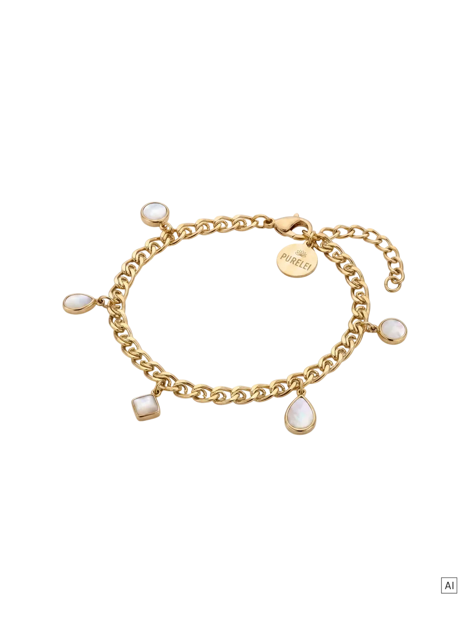 purelei-soft-shine-armband-mit-perlmutt-tropfenanh-ngern image 1