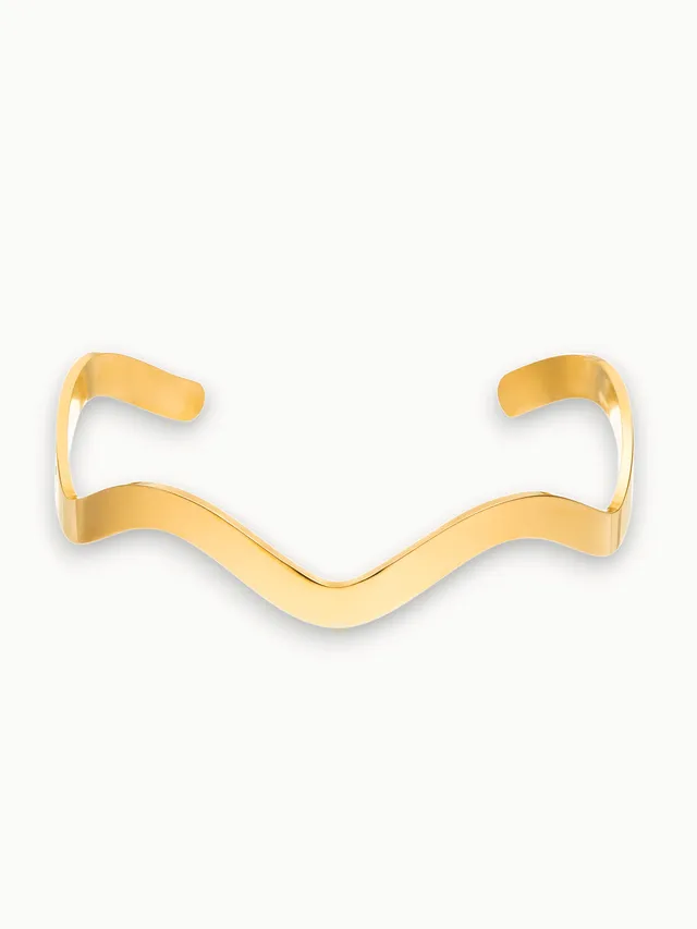 purelei-wave-elegance-armcuff-edelstahl-armreif image 1
