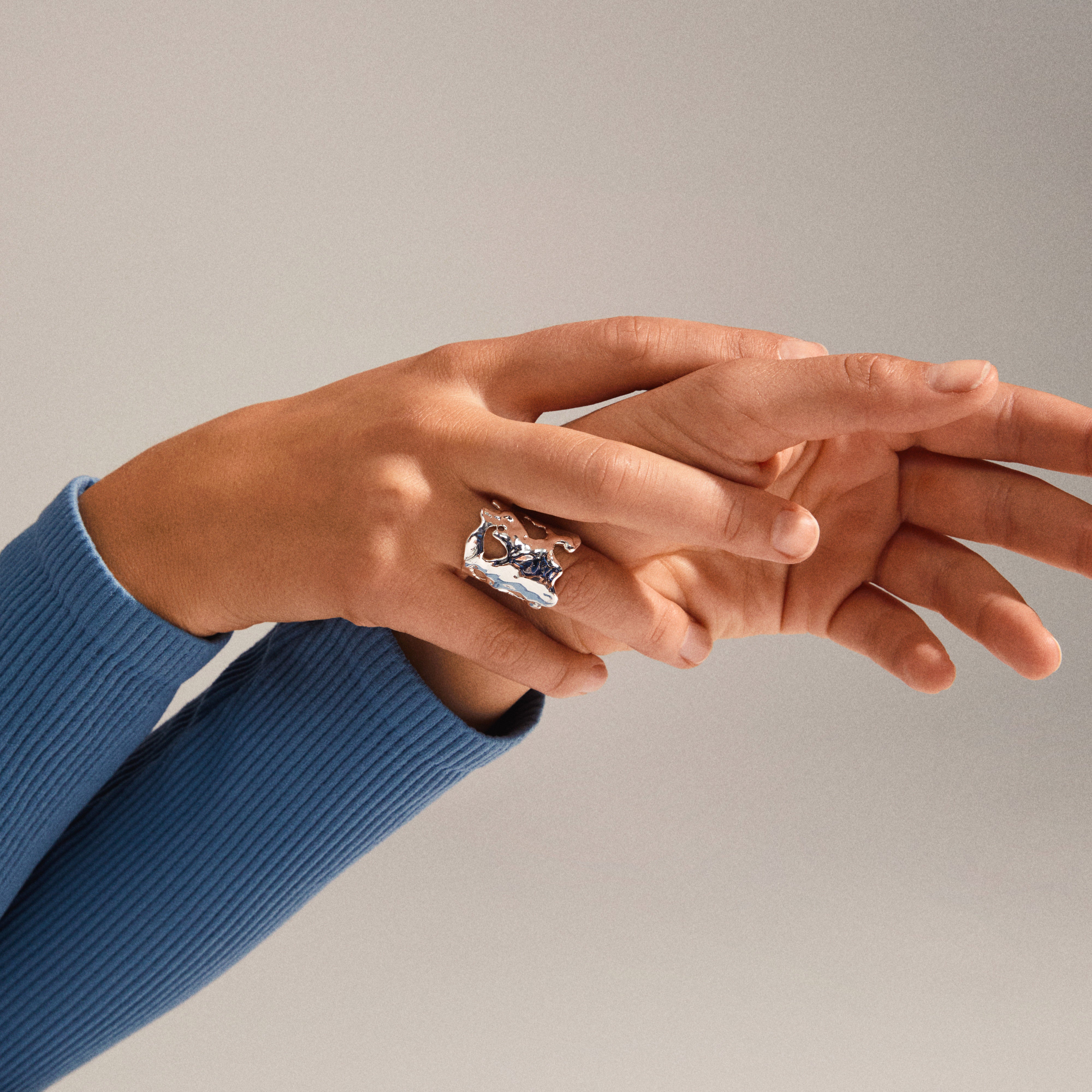 pilgrim-happy-ring-organisch-silberplattiert-statement image 4