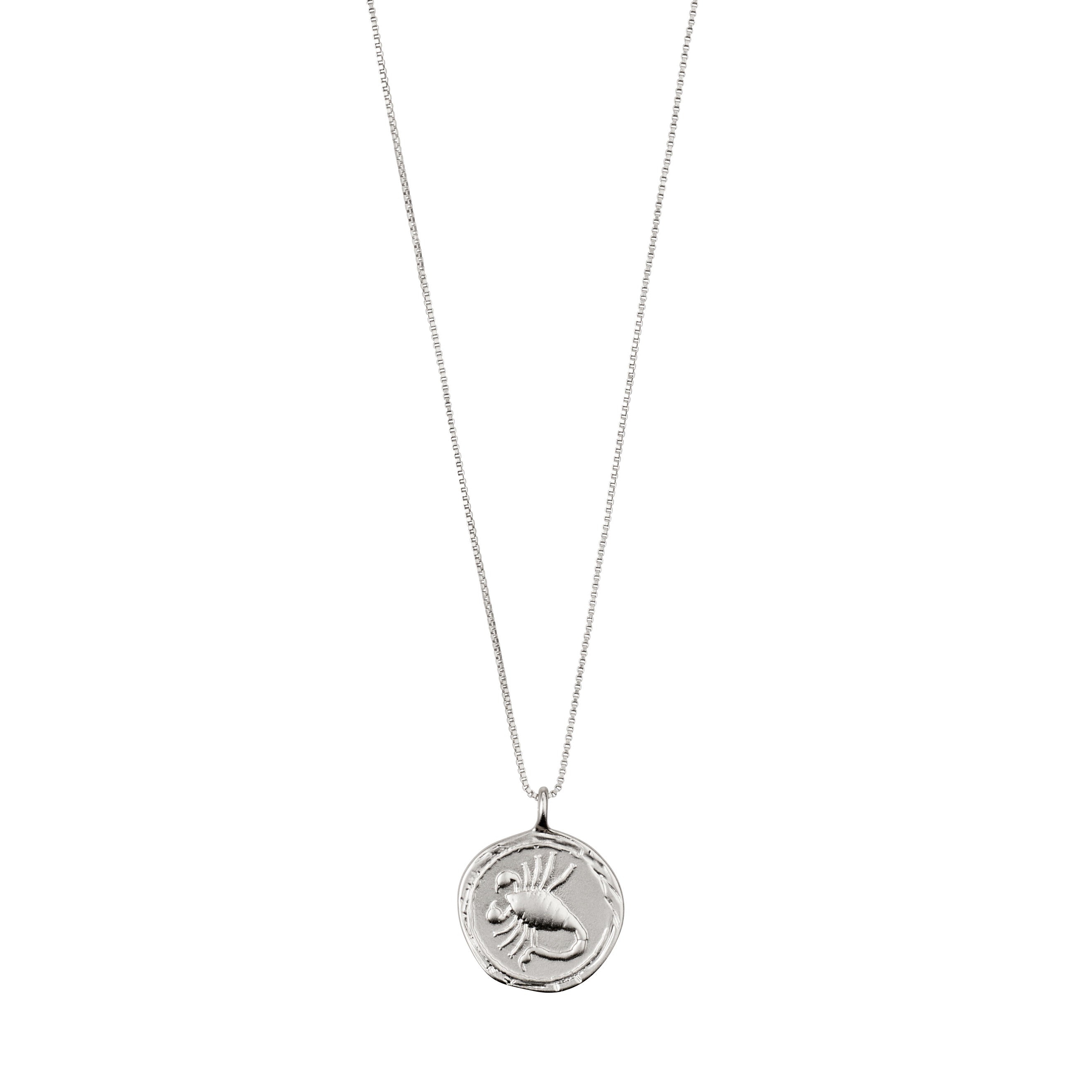 pilgrim-scorpio-sternzeichen-kette-coin-versilbert-skorpion image 1