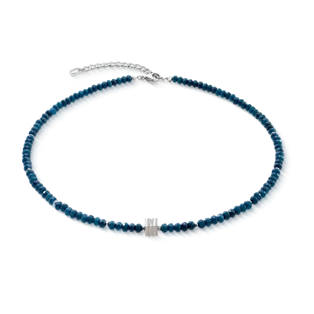 coeur-de-lion-halskette-wave-essence-navy-jade-silber image 1